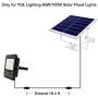 Outdoor LED Solar Flood Street Security Light 2 Pin Plug Power Connection Extension Cord Cable Waterproof 16.4Ft Used for YQL Lighting 60W 100W Solar Panel Powered (1 Pack)