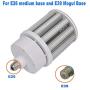80W LED Corn Light Bulb Medium Base E26 & Mogul Base E39 LED Bulbs, 10000 Lumens (400W-600W Equivalent), 5000K Daylight Metal Halide Replacement for Outdoor Indoor Area Lighting HID/CFL/HPS
