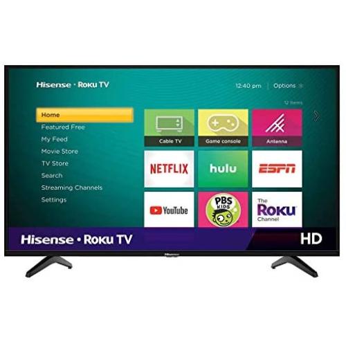 Hisense 32-Inch Class H4 Series LED Roku Smart TV with Alexa Compatibility (32H4F, 2020 Model)