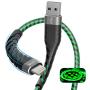 iPhone Charger, iCrius [Apple MFi Certified] 6Ft Led Light Up Lightning Cable USB Fast Charger Charging Cord Compatible with iPhone 11 Pro Max XS XR X 8 7 6 Plus SE iPad and More(Green)