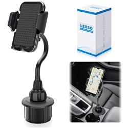 Car Cup Holder Phone Mount，Universal Smart Adjustable Automobile Car Phone Mount for iPhone 12 Mini PRO/Max/11 X/XR/8/7 Plus Samsung Galaxy S20/S10/S9 Note Nexus Sony,HTC,Huawei and All Smartphones