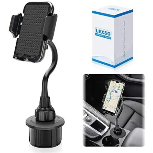 Car Cup Holder Phone Mount，Universal Smart Adjustable Automobile Car Phone Mount for iPhone 12 Mini PRO/Max/11 X/XR/8/7 Plus Samsung Galaxy S20/S10/S9 Note Nexus Sony,HTC,Huawei and All Smartphones