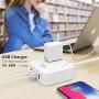 Power Strip with USB, Bototek Desktop Charging Station 2 Widely Spaced Outlets with 4 USB Ports(5V/7A, 35W) 4 ft Extension Cord for Ship Travel Multi Plug Extender