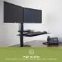 Uprite Ergo Sit2Stand Desktop Height Adjustable Workstation - Dual Monitor - Black/Black