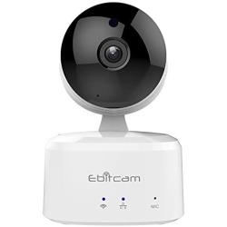 Ebitcam 1080P Home Security Camera,WiFi Baby Monitor with Two-Way Audio,Pan/Tilt/Zoom,Night Vision,Motion Alarm,Remote Real-time Monitoring,Cloud Storage,Compatible Alexa