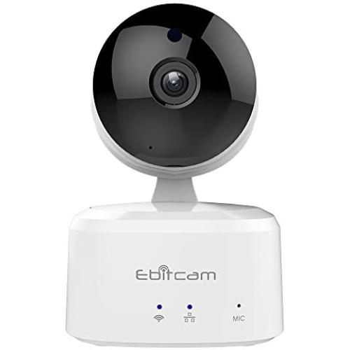 Ebitcam 1080P Home Security Camera,WiFi Baby Monitor with Two-Way Audio,Pan/Tilt/Zoom,Night Vision,Motion Alarm,Remote Real-time Monitoring,Cloud Storage,Compatible Alexa