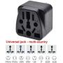 (2PACK) US Travel Plug Adapter,EU/UK/AU/IN/CN/JP/Asia/Italy/Brazil to USA Type B, 3 Prong Grounded USA Wall Plug, EU to US Travel Adaptor and Converter,Black