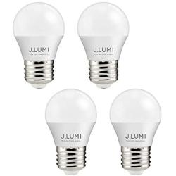 J.LUMI BPC4505 LED Bulb 5W, A15 Bulb, G45 Bulb Shape, 40 Watt Equivalent, E26 Base, 3000K Soft White, Ceiling Fan Light Bulbs, Appliance Bulb, Bathroom Light Bulbs, Non Dimmable (Pack of 4)