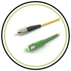 PacSatSales - Fiber Optic Patch Cable - Single Mode - SIMPLEX - OS1-9/125um (1M, FC to SC/APC)