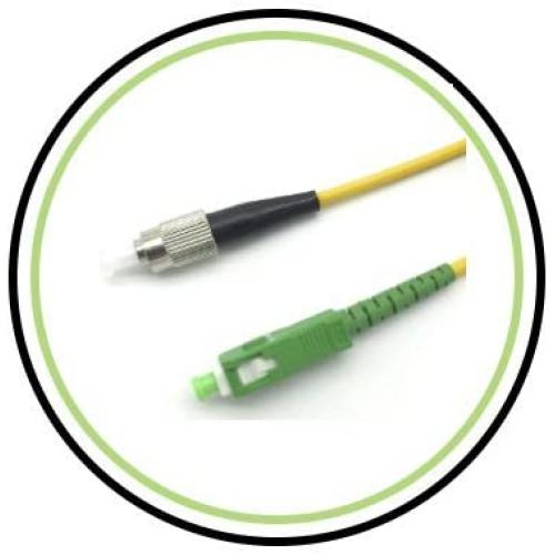 PacSatSales - Fiber Optic Patch Cable - Single Mode - SIMPLEX - OS1-9/125um (1M, FC to SC/APC)