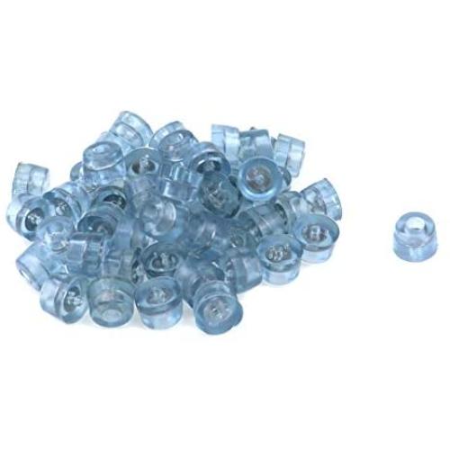 Semetall Round Rubber Feet 50 Pack Soft Cutting Board Rubber Feet Small Clear Pads for Furniture Electronics and Appliances,21mmx14mm(0.83''x0.55'' DxH)