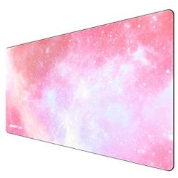 Gaming Mouse Pad, Large Mouse Pad XL Pink, Mouse Pads for Computers 31.5×15.75In, Large Extended Gaming Keyboard Mouse Pads, Big Desk Mouse Mat Designed for Gaming Surface/Office, Durable Edges