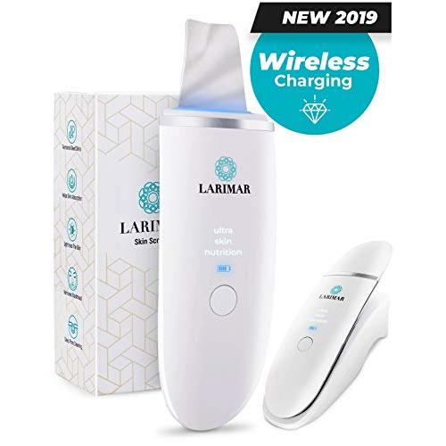 [New Version] 2021 Skin Scrubber by Larimar, Cordless Peeling Pore Cleanser, Facial Deep Cleansing Exfoliation Spatula Device, Blackhead & Dead Skin Remover, Face Lifting Treatment, Comedone Extractor