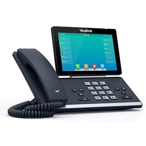 Yealink T57W IP Phone, 16 VoIP Accounts. 7-Inch Adjustable Color Touch Screen. USB 2.0, 802.11ac Wi-Fi, Dual-Port Gigabit Ethernet, 802.3af PoE, Power Adapter Not Included (SIP-T57W)