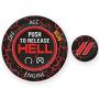 ToolEpic for Dodge Ram 1500 Challenger Charger Durango Accessories 2015-2021 - Engine Start Stop Button Overlay Ruby Red Sticker Emblem - Push to Release Hell Badge Unique Style - Perfect for Decals