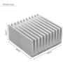 Aluminum Chipset Heatsink Radiator Heat Sink Cooling Fin Silver for CPU LED Power Active Component 40 x 40 x 20mm (2 Pcs) -Kalolary