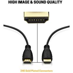 5 Pack High-Speed HDMI Cables-6ft with 90 Degree Adapter, Gold Plated Connectors, Cord Ties for TV PC Playstaion Support Ethernet, 3D, 1080P, ARC, Save Money & Deliver Dazzling Quality