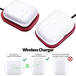 Wireless Charger for Airpods/Airpods, Plastic Wireless Charging Station for Airpods Wireless Charging Case, Wireless Charging Pad for Airpods/Airpods Pro Red