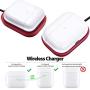 Wireless Charger for Airpods/Airpods, Plastic Wireless Charging Station for Airpods Wireless Charging Case, Wireless Charging Pad for Airpods/Airpods Pro Red