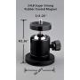ULIBERMAGNET 24lb 360° Rotation Magnetic Camera Mount and 1/4” Thread Magnetic Camera Stand Magnetic Foot Mini Ball Head Heavy Duty Metal Securely Attaches to Car or Other Iron Surfaces