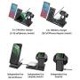 MANKIW Wireless Charging Station 3 in 1 Fast Charging Station for Apple iWatch AirPods Pro, Wireless Charging Stand Compatible for iPhone 11/11Pro/11Pro Max/XR/Xs/Xs Max/X/8/8Plus(Black)