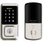 Kwikset 99390-001 Halo Wi-Fi Smart Lock Keyless Entry Electronic Touchscreen Deadbolt Featuring SmartKey Security & San Clemente Single Cylinder Low Profile Handleset Front Door Lock