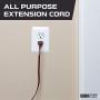 3 Ft Brown Extension Cord 2 Pack - 16/2 Durable Electrical Cable