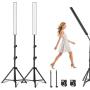Yesker LED Video Light 2 Packs Dimmable Photography Studio Lighting Kit Color 5500K Adjustable Brightness with Tripod Stand for Camera Video Product Portrait Live Stream Shooting