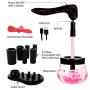 Electric Makeup Brush Cleaner Kit, Portable USB Automatic Brush Dryer Spinner Machine, Mini Handhold Powerful Fan & Premium Makeup Brush Clean Tool Set with 3 Adjustable Speeds (Black)