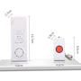 Wireless Caregiver,Caregiver Smart Personal Pager System Emergency Care Alarm Call Button Nurse Alert System -500+ft Operating Range (2 in1)