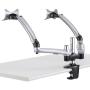 Cotytech Dual Apple Desk Mount Spring Arm Grommet Base - Silver (DM-GS2A-G)
