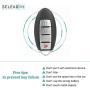 SELEAD 1pc Flip Key Fob 4 Buttons Keyless Entry Remote fit for Nissan Maxima 2007 2008 Antitheft Keyless Entry Systems US Stock