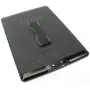 LoveHandle Tablet / XL Grip for Most Tablets and Large Smartphones - Black Elastic Strap Finger Grip with Grey Base (LHT-01-Grey)