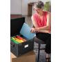 Vaultz Locking File Storage Chest, Two-Handled, Letter/Legal File Storage, Tactical Black, 16.5 x 13.5 x 12 inches
