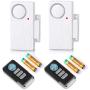 Wsdcam Wireless Door Alarm with Remote 2 Pack, Battery Included, 105 dB Loud Pool Door Alarm, Wireless Door Open Alarms Sensor for Kids Safety Home Security
