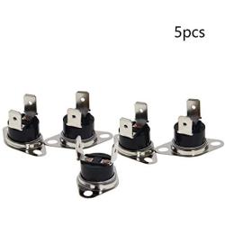Fielect 5Pcs KSD301 Thermostat 95ｰC/203ｰF Normally Closed N.C Snap Disc Temperature Switch for Microwave Oven Coffee Maker Smoker Bent Angle