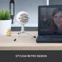 Blue Snowball iCE USB Mic for Recording and Streaming on PC and Mac, Cardioid Condenser Capsule, Adjustable Stand, Plug and Play – White