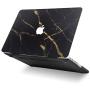 LuvCase 4in1 Laptop Case Compatible with Old MacBook Pro 13'' Retina Display (2015/2014/2013/2012) A1502/A1425 Hard Shell Cover,Sleeve,Keyboard Cover & Screen Protector (Black Gold Marble)