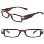 SKYWAY 2pcs Blue Light Blocking Readers with LED Lighted Reading Glasses, Unisex Clear Vision Compact Full Frame Eyewear Glasses for Nighttime Reading (+100)