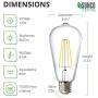 Sunco Lighting 8 Pack ST64 LED Bulb, Dimmable, Waterproof, 8.5W=60W, 2700K Soft White, Vintage Edison Filament Bulb, 800 LM, E26 Base, Restaurant or String Lights - UL