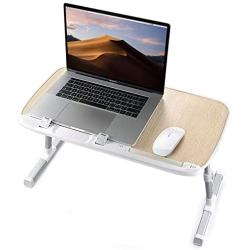 Laptop Desk for Bed, TaoTronics Lap Desks Bed Trays for Eating and Laptops Stand Lap Table, Adjustable Computer Tray for Bed, Foldable Bed Desk for Laptop and Writing in Sofa