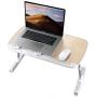 Laptop Desk for Bed, TaoTronics Lap Desks Bed Trays for Eating and Laptops Stand Lap Table, Adjustable Computer Tray for Bed, Foldable Bed Desk for Laptop and Writing in Sofa