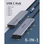 USB C to Dual HDMI Adapter, USB C Docking Station Dual HDMI Monitors for Windows,USB C Adapter with Dual HDMI,3 USB Port,PD Port Compatible for Dell XPS 13/15, Lenovo Yoga,etc