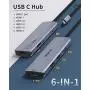 USB C to Dual HDMI Adapter, USB C Docking Station Dual HDMI Monitors for Windows,USB C Adapter with Dual HDMI,3 USB Port,PD Port Compatible for Dell XPS 13/15, Lenovo Yoga,etc