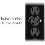 GE 4 Outlet 2 USB Port Power Strip Surge Protector, 3ft. Power Cord, Black, 36189-P1