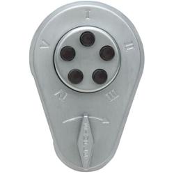Simplex - 91926D Kaba 900 Series Metal Mechanical Pushbutton Auxiliary Lock with Thumbturn, Fits 44mm to 54mm Thick Door, 16mm Deadlocking Spring Latch, Flat Front, Satin Chrome Finish