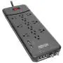 Tripp Lite TLP128TTUSBB 12 Outlet Surge Protector Power Strip, 2 USB Charging Ports, Tel/Modem/Coax Protection, 8ft Cord Right Angle Plug, Black, Lifetime Insurance & $150K Insurance Tripp Lite TLP128TTUSBB 12 Outlet Surge Protector Power Strip, 2 USB Charging Ports, Tel/Modem/Coax Protection, 8ft Cord Right Angle Plug, Black, Lifetime Insurance & $150K Insurance