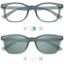 Blue Light Blocking Glasses, Photochromic Gray Sunglasses, Anti Eyestrain, Computer Reading Glasses, for Women/Men