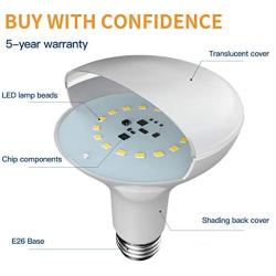 Amico 12 Pack BR30 LED Bulb 9W=65W, 2700K Soft White, 650 LM, E26 Base, Dimmable, Indoor Flood Light for Cans - UL & Energy Star