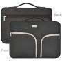 HESTECH Chromebook Case,11.6''-12.5 inch Water Repellent Polyester Protective Laptop Sleeve Bag Handle Front Pockets Acer/HP Stream/Samsung/Microsoft Surface Pro 7/3/4/5/6,Black